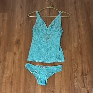 VS Lace Intimates Set in Teal